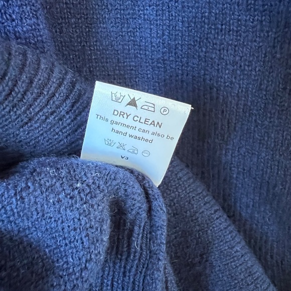 Hades Navy Blue Sweater with Pink 'A' - Picture 4 of 5